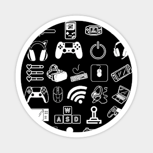 Gamer Themed Pattern Magnet